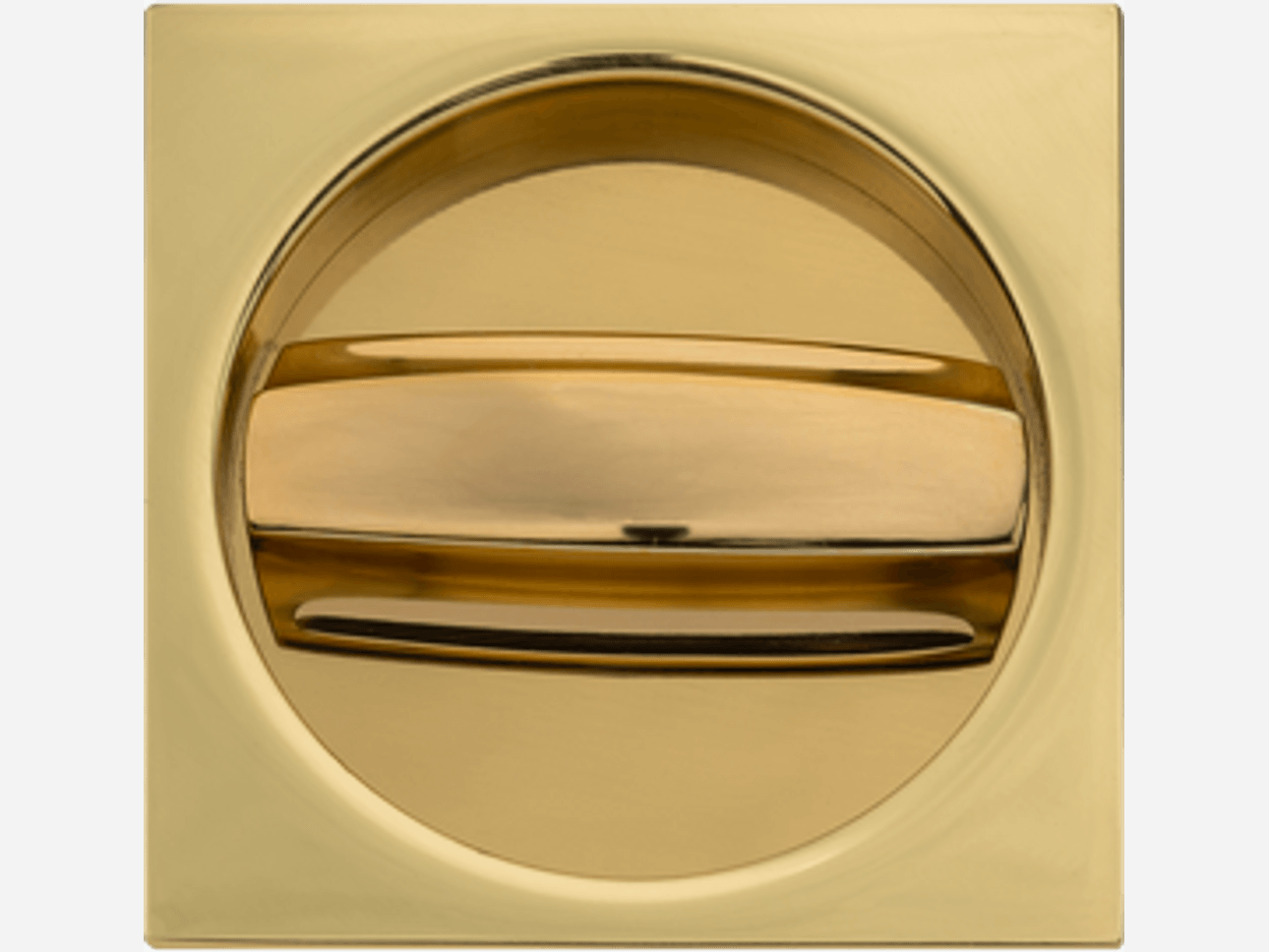 Квадрат для раздвижной двери с заверткой полированное золото